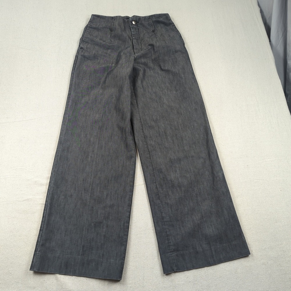 J‎ Peterman Pants Womens 4 Gray Wide Leg Stretch Boho